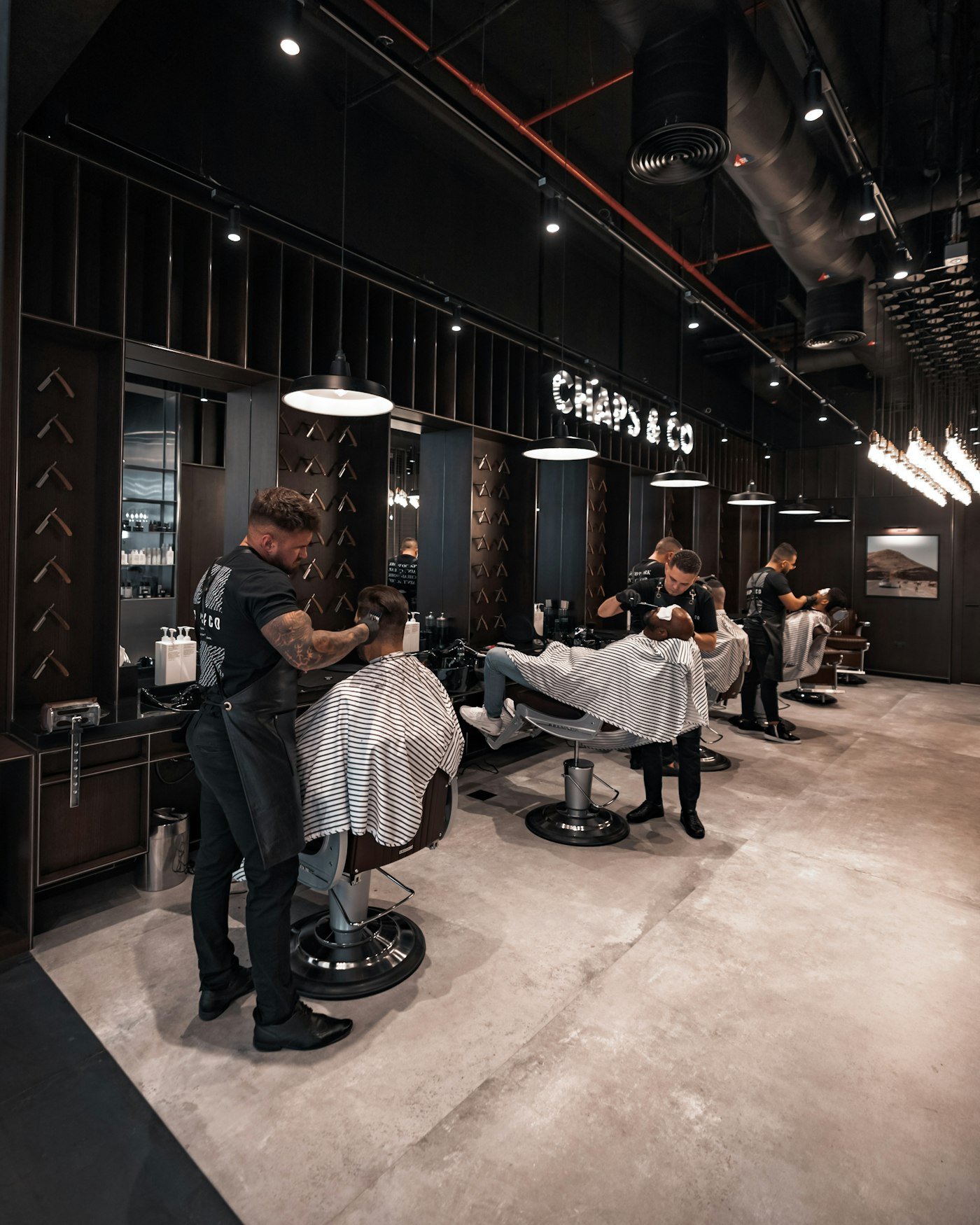 Interior da barbearia