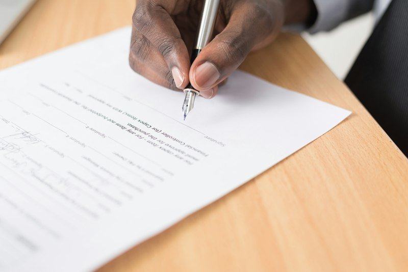Assinatura de contrato