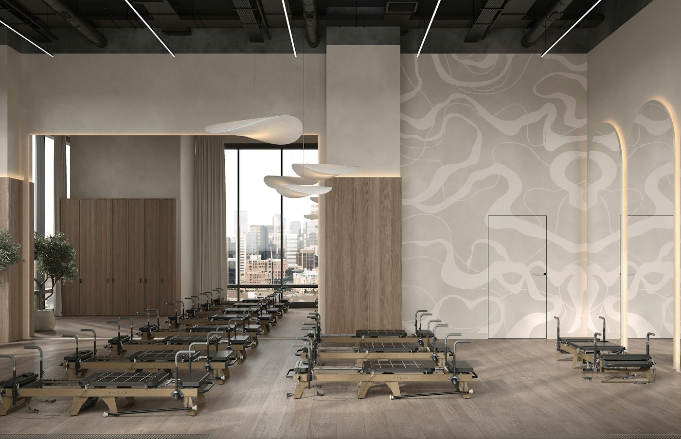 Sala de pilates reformer do Wisa Fit